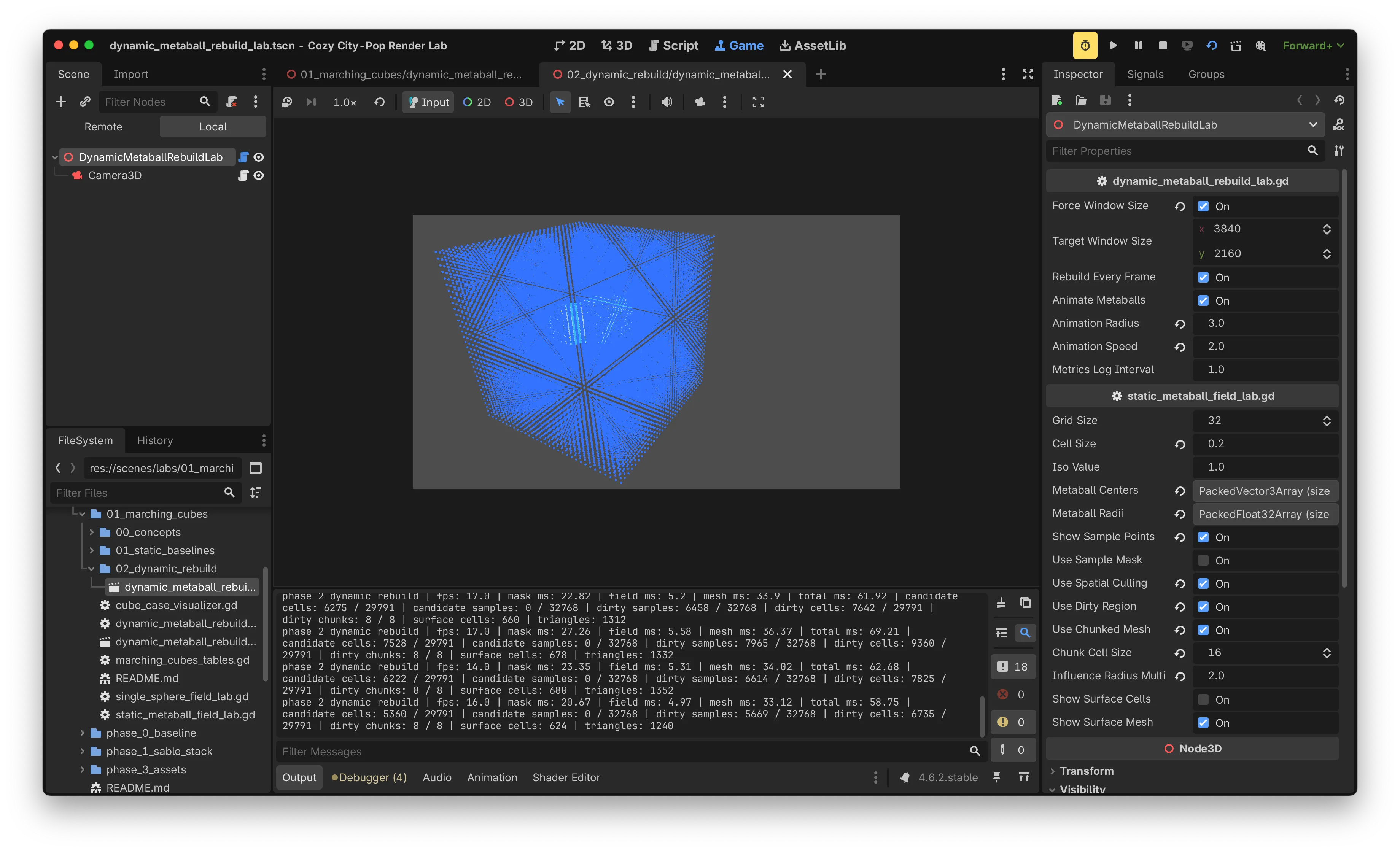 Chunked mesh chunk_cell_size 16