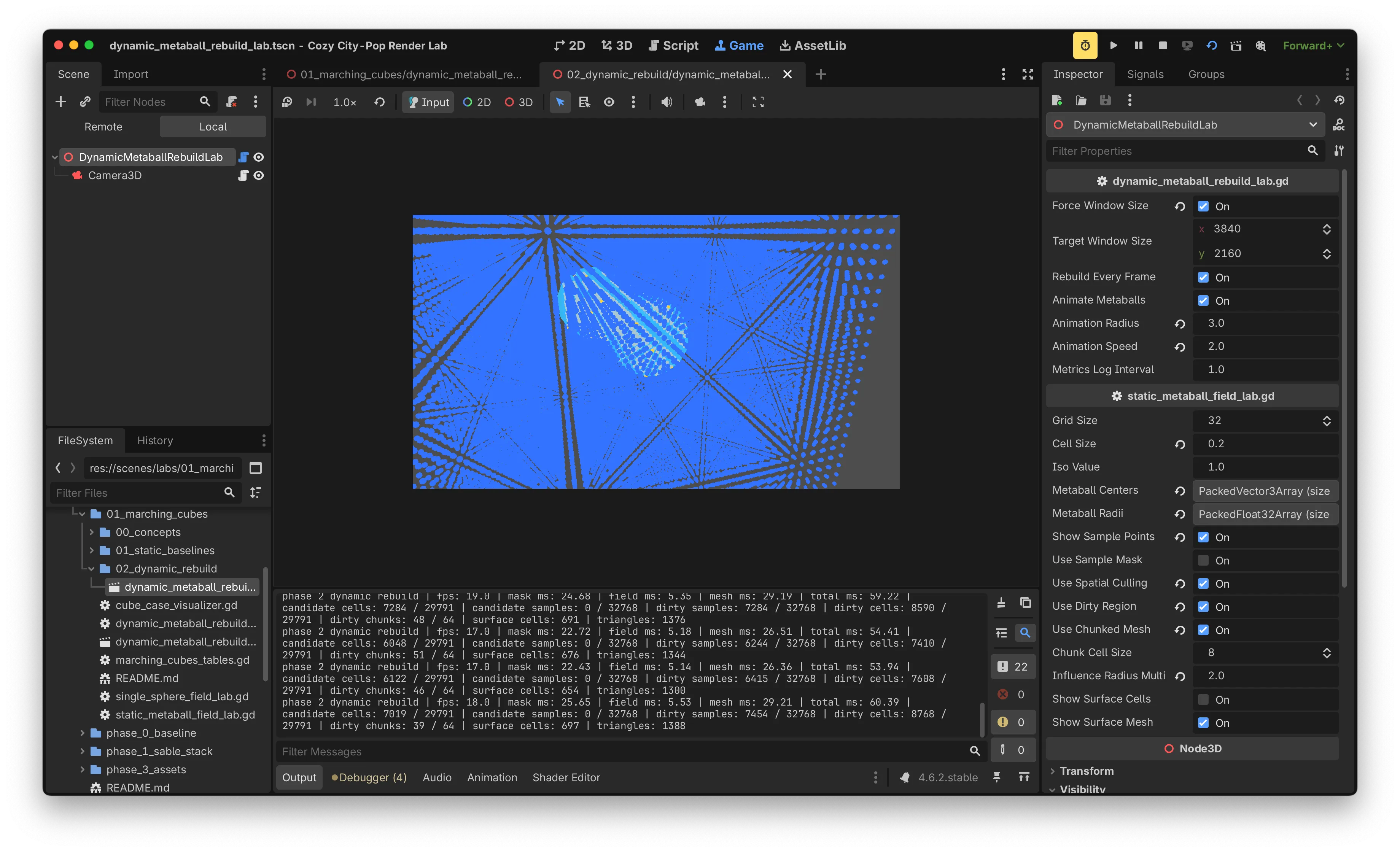 Chunked mesh chunk_cell_size 8